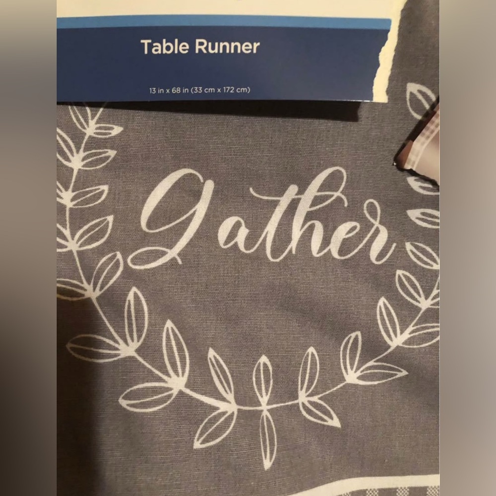 True Living Gray Table Runner - Picture 2 of 6